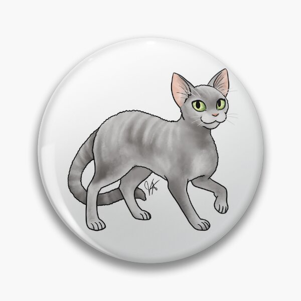 Item preview, Cat - Devon Rex - Gray designed and sold by Jennifer Stolzer.