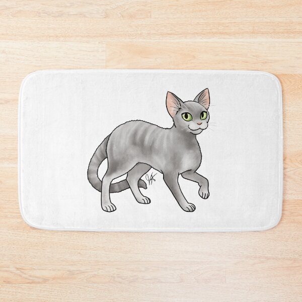 Item preview, Cat - Devon Rex - Gray designed and sold by Jennifer Stolzer.