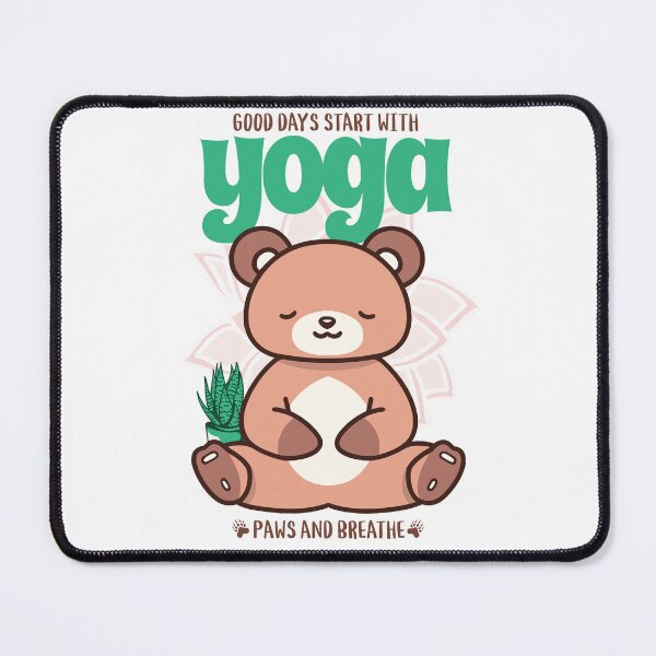 Item preview, Cute Cartoon Bear Yoga: Good Days Start Here designed and sold by Zandalus.