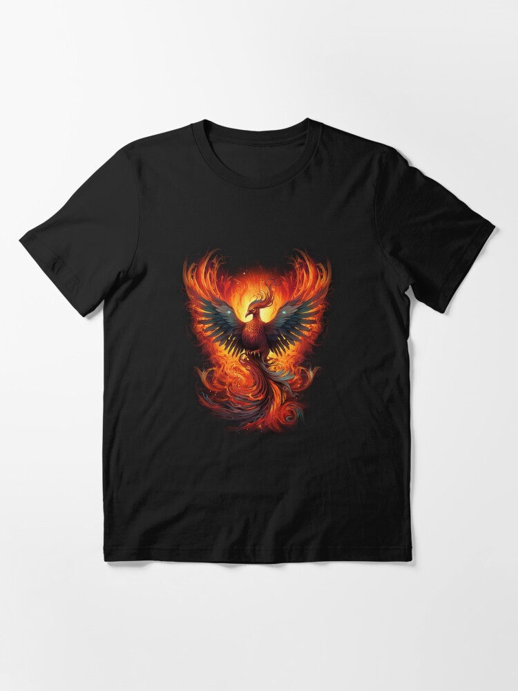 Vibrant Phoenix Rising: Flames of Rebirth | Essential T-Shirt