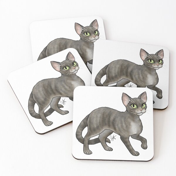 Item preview, Cat - Devon Rex - Smoke designed and sold by Jennifer Stolzer.