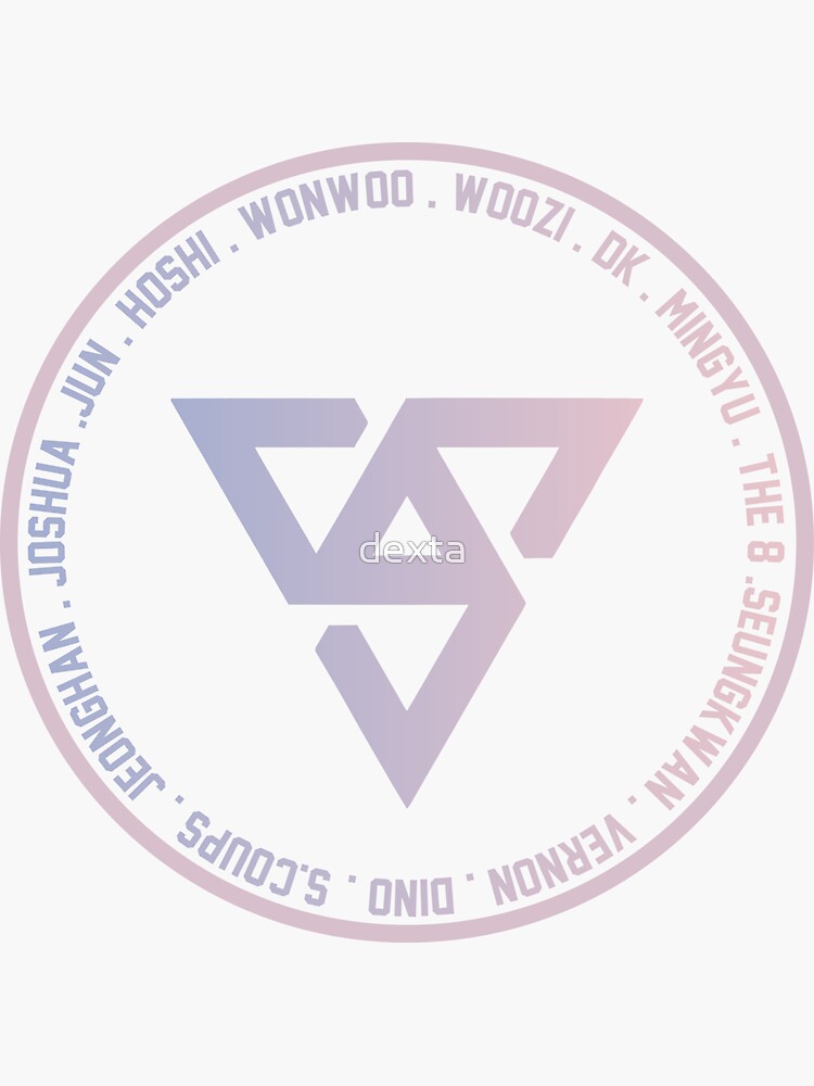 Seventeen Logo Kpop Stickers Redbubble