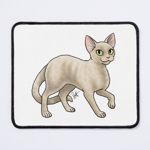 Item preview, Cat - Devon Rex - Tan designed and sold by Jennifer Stolzer.