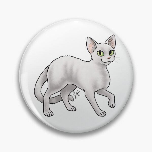 Item preview, Cat - Devon Rex - White designed and sold by Jennifer Stolzer.