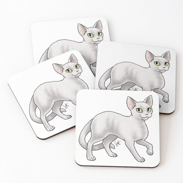 Item preview, Cat - Devon Rex - White designed and sold by Jennifer Stolzer.