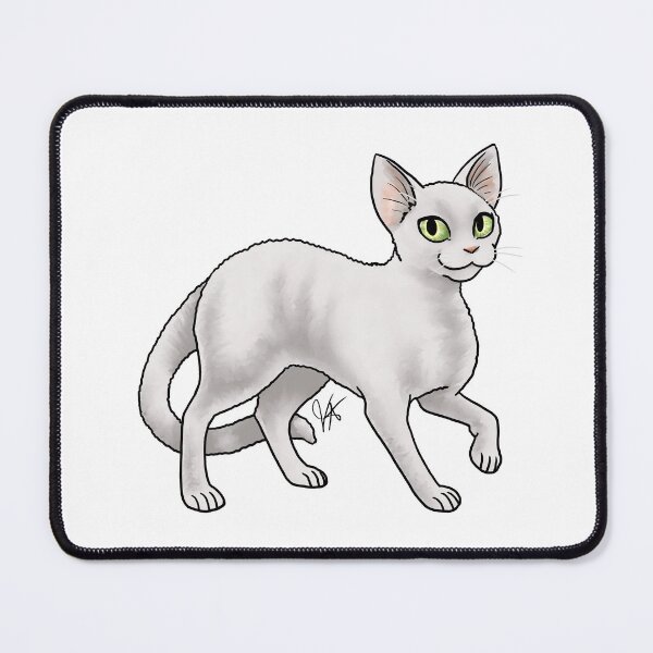 Item preview, Cat - Devon Rex - White designed and sold by Jennifer Stolzer.