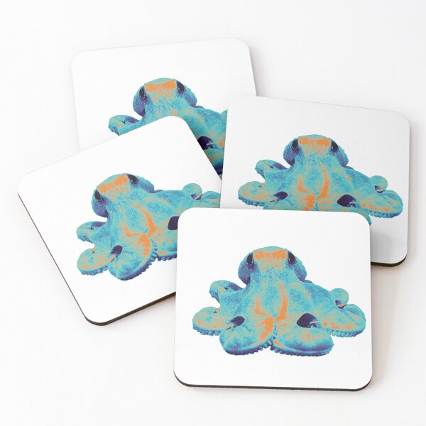 Item preview, Sitting Pretty Octopus, in blue and orange designed and sold by DreamingBeetle.