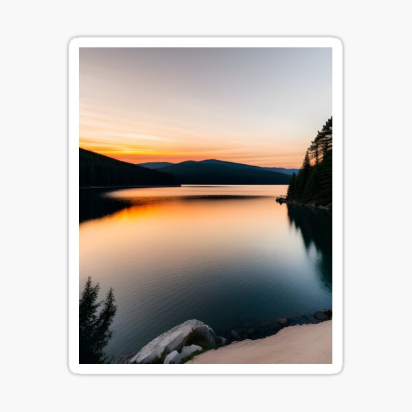 Sunset on the Lake Sticker
