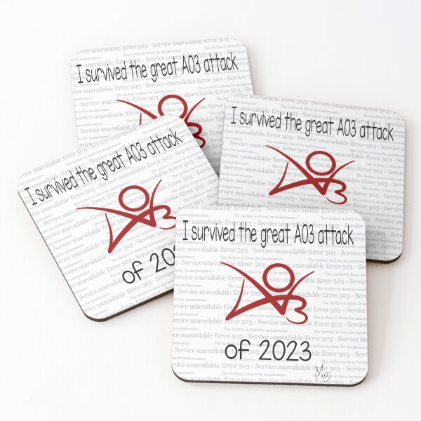 Item preview, I survived the great AO3 attack of 2023 designed and sold by Cosmic  Rebel.