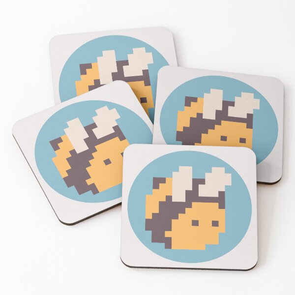 Item preview, Pixel Bee - Blue designed and sold by Little Lamb's Lore.