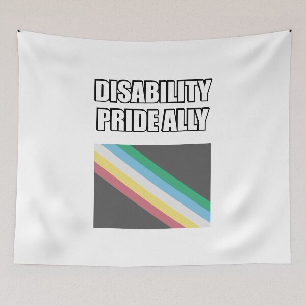 Item preview, Disability Pride Flag Ally  - Disabled Is Not A Dirty Word designed and sold by Inspirationmotivation.