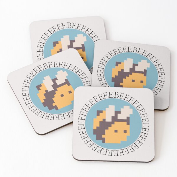 Item preview, Pixel Beeeeeeeeee - Blue designed and sold by Little Lamb's Lore.