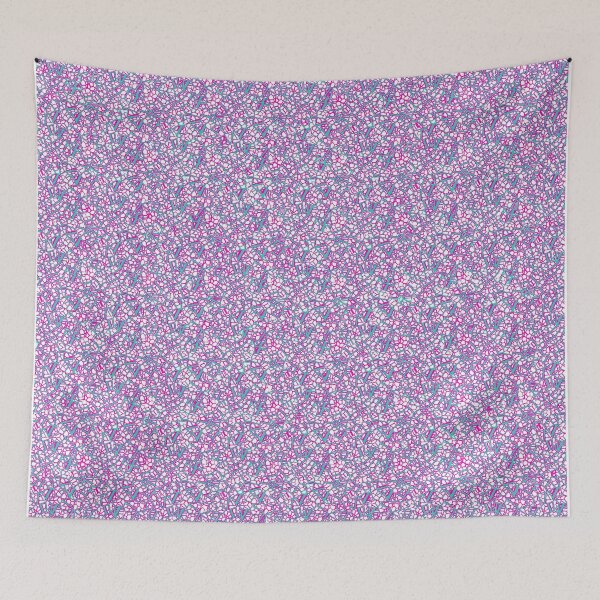 Artikelvorschau, Kapillaren Türkis und Fuchsia auf Weiß entworfen und verkauft von janraydesigns.
