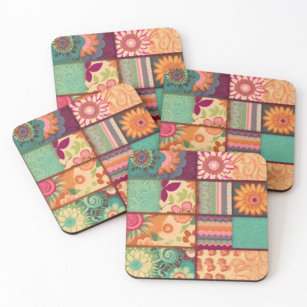 Item preview, Bright Floral Tiles Pattern designed and sold by TheMerch-er.