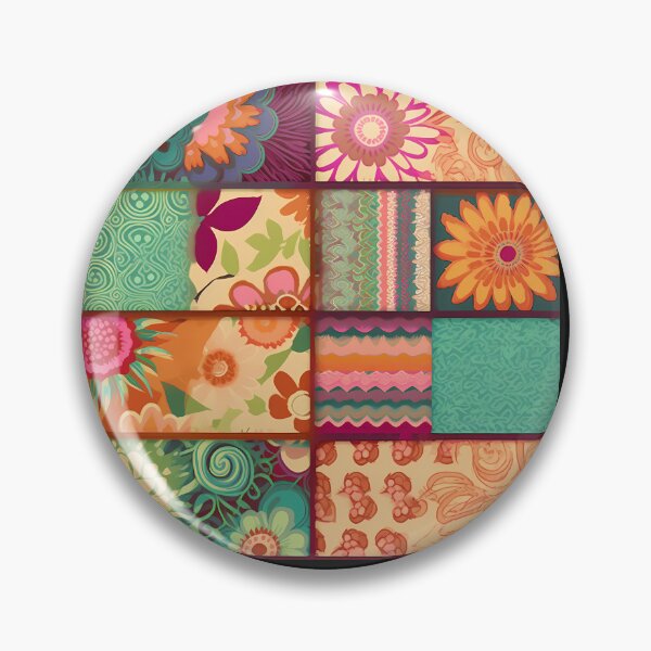 Item preview, Bright Floral Tiles Pattern designed and sold by TheMerch-er.
