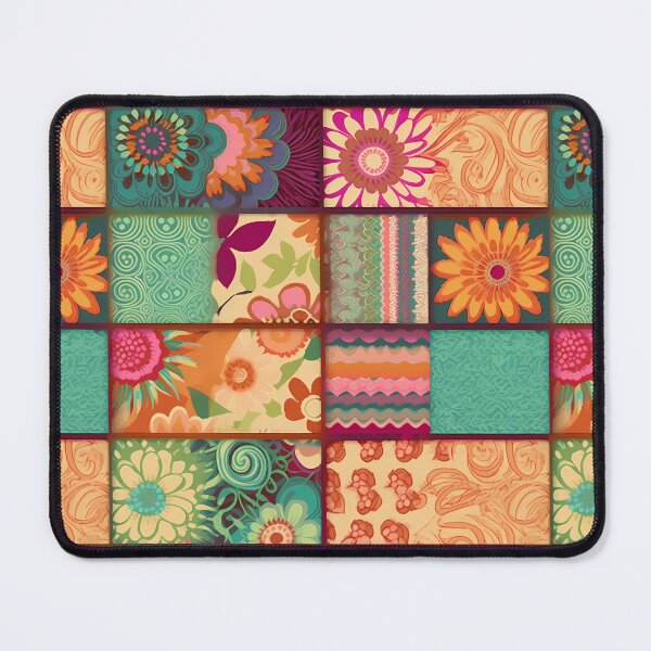 Item preview, Bright Floral Tiles Pattern designed and sold by TheMerch-er.