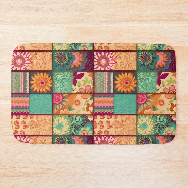 Item preview, Bright Floral Tiles Pattern designed and sold by TheMerch-er.