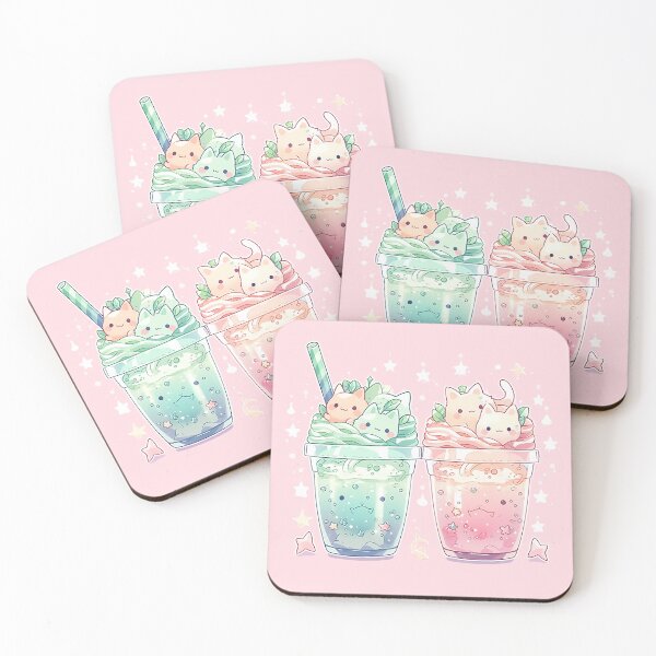 Item preview, Summer Brew Neko - Peppermint Sunrise Ice Tea designed and sold by SnarkyDoodles.