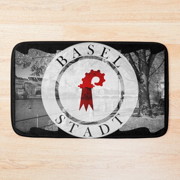 Item preview, Basel city canton flag, riverside charm on Rhine designed and sold by EclecticCharm.
