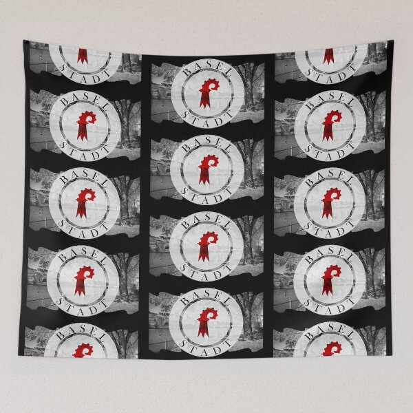 Item preview, Basel city canton flag, riverside charm on Rhine designed and sold by EclecticCharm.