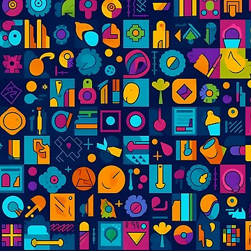 Artwork thumbnail, Fun Icons Pattern by TheMerch-er