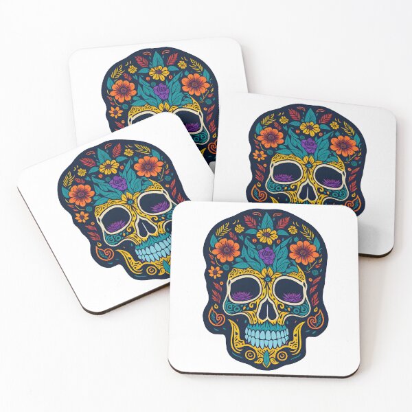 Item preview, Mexican Enchantment: A Radiant Skull in Vibrant Tones designed and sold by EnzoGatti.