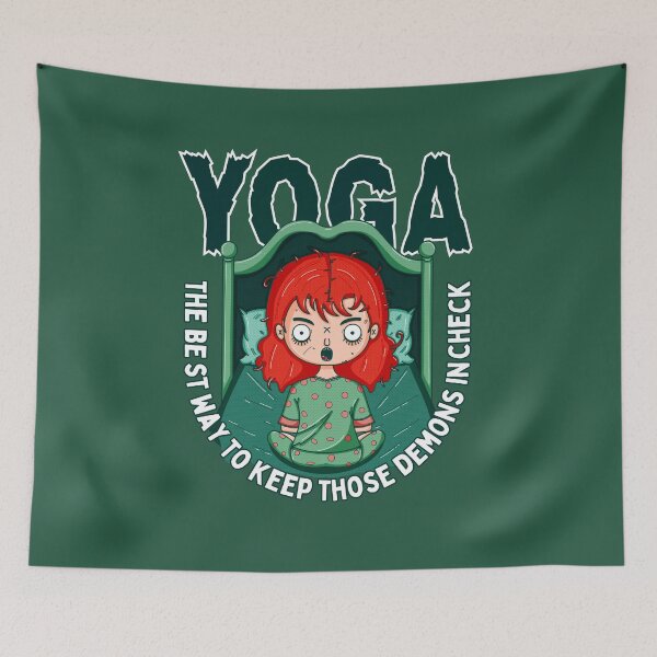 Item preview, Yoga The best way to keep those demons in check designed and sold by Give Me that Pencil.