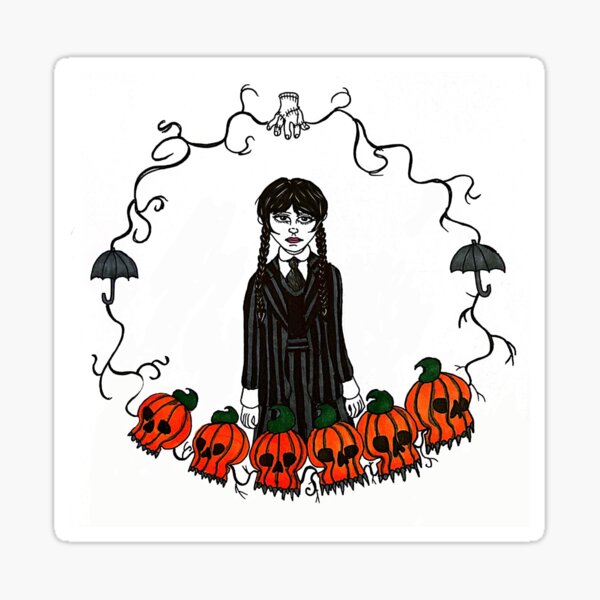 THING T. Thing Hand Character From the ADDAMS Wednesday Family Hand Drawing  Halloween Spooky Fall Character Sticker -  Norway