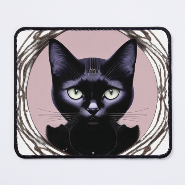 Item preview, a mysterious and enigmatic black cat 	 designed and sold by fogneguegiaj.