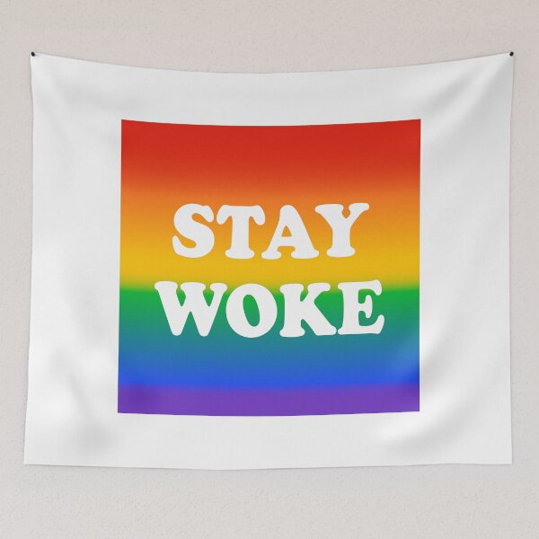 Item preview, Stay woke - pride flag - National Coming Out Day designed and sold by Inspirationmotivation.
