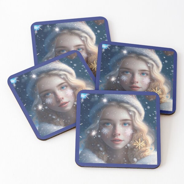 Item preview, Beautiful girl in snowflakes. Christmas Eve. designed and sold by Natalia-Vlad.