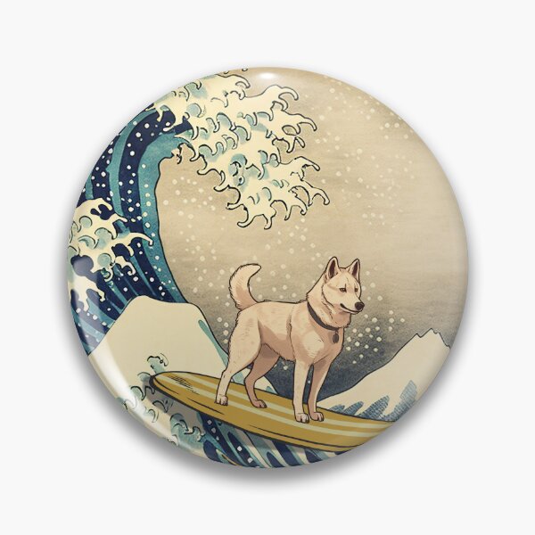 Item preview, Korean Jindo Kanagawa Japanese Surfing Wave designed and sold by rafaeltto.