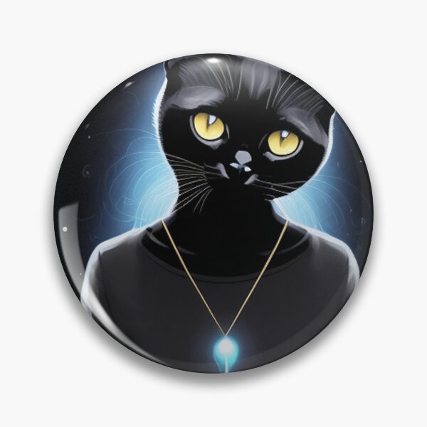 Item preview, a mysterious and enigmatic black cat 	 designed and sold by fogneguegiaj.