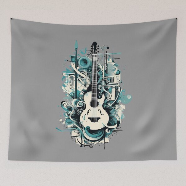 Item preview, Captivating Retro Guitar Image designed and sold by ShopWilPrints.
