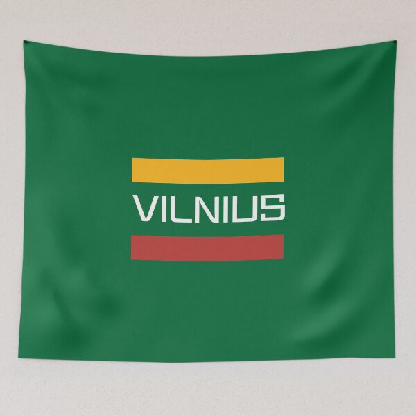 Item preview, Vilnius, Lithuania in Lithuanian Flag Colors designed and sold by Deutschic.