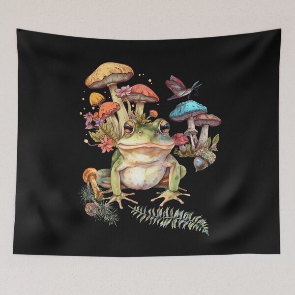 Item preview,  Forest Frog Mushroomcore Cute Colorful Design designed and sold by EarthArtDesigns.