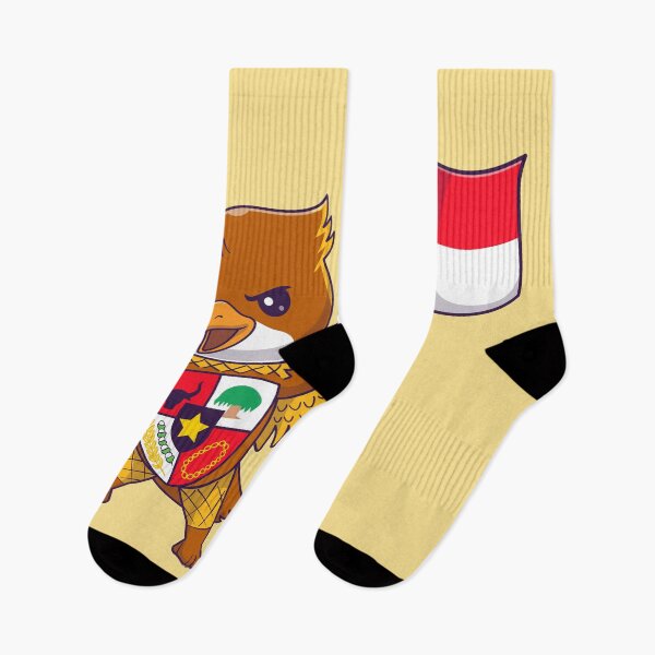 Item preview, Cute Garuda Bird Holding Indonesian Flag Cartoon Icon designed and sold by hjian8219.