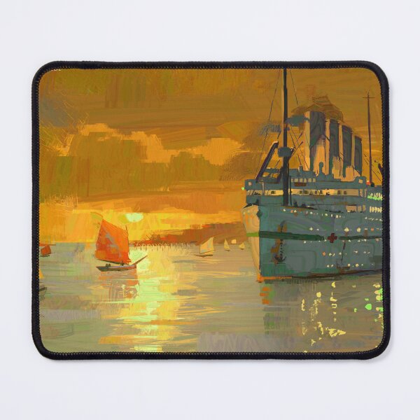 Item preview, Britannic in Naples - Painting by Eliott Sontot | Maritime artwork designed and sold by Eliott Sontot.