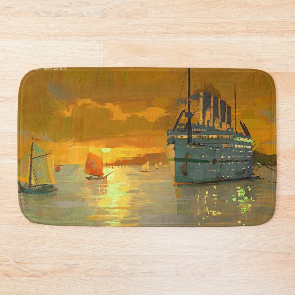 Item preview, Britannic in Naples - Painting by Eliott Sontot | Maritime artwork designed and sold by Eliott Sontot.