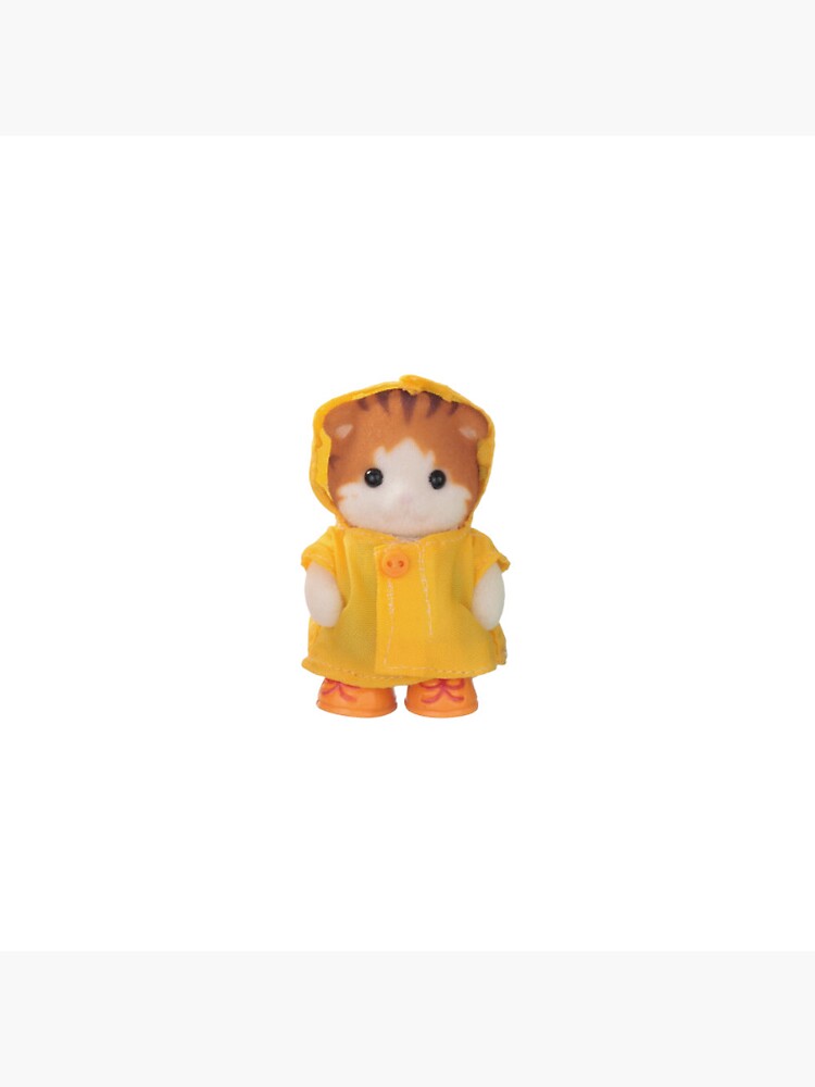 orange cat raincoat calico critter
