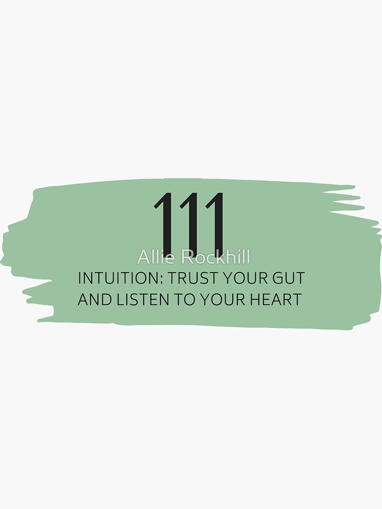 111 Angel Number Vinyl Decal - Intuition Alignment Numerology