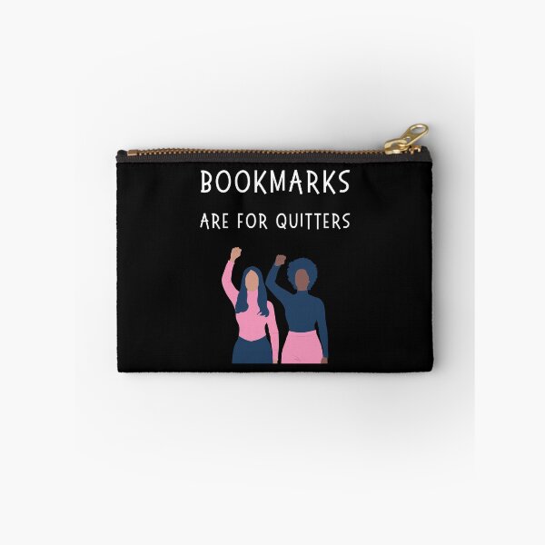 Item preview, Bookmarks are for quitters - women with raised hands - black and white font designed and sold by E-Eden.