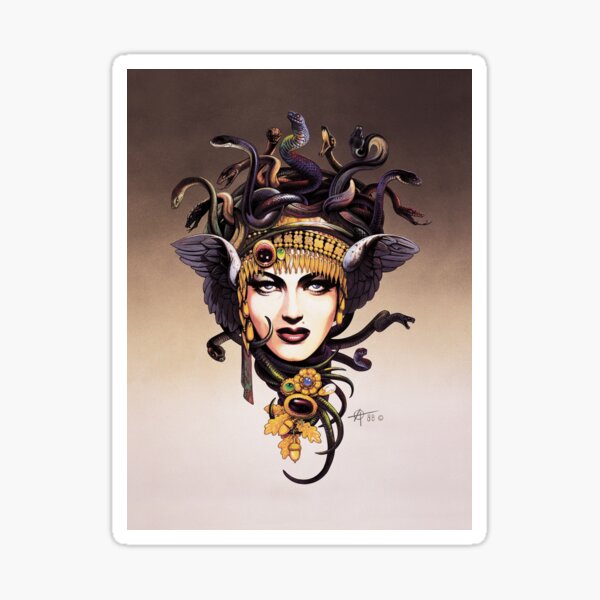 Medusa By Chris Achilleos Sticker For Sale By House Of Achilleos Redbubble