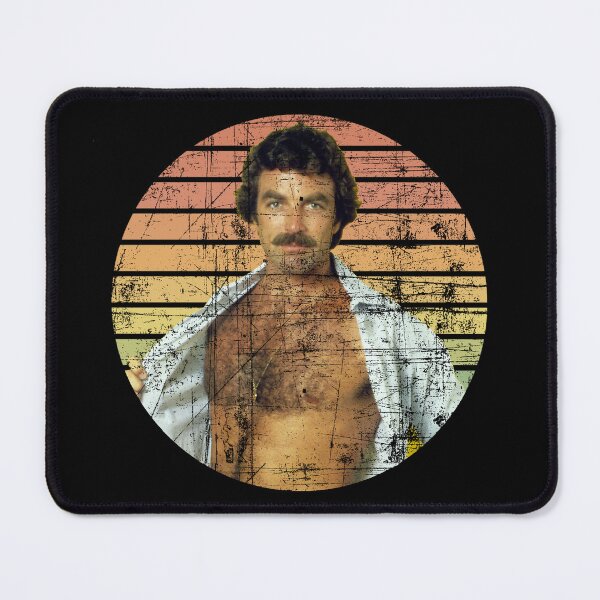 Item preview, Tom Selleck Sexy Shirtless Mustache Retro Vintage Distressed designed and sold by JohnZimm.