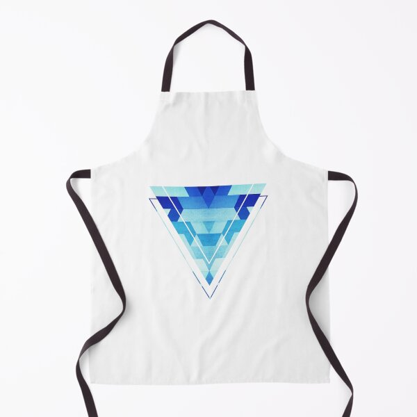 Item preview, Abstract geometric triangle pattern (futuristic future symmetry) in ice blue designed and sold by badbugs.