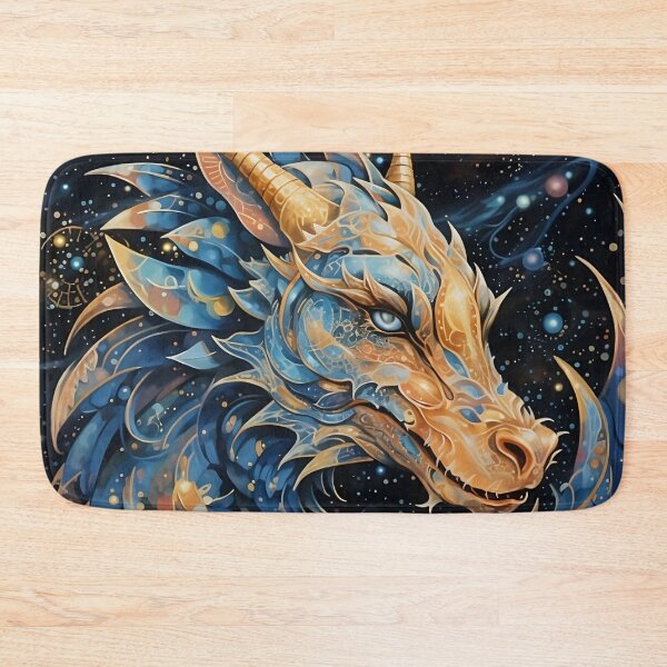 Item preview, Golden Blue Dragon in Space - Digital Art designed and sold by SnoopyTF.