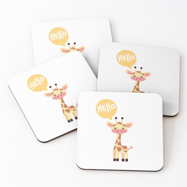 Item preview, Cute Giraffe 2 hello designed and sold by HarshBrown.