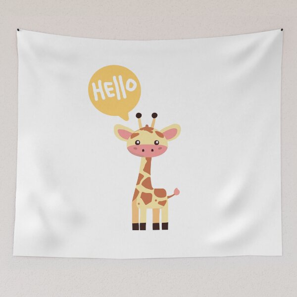 Item preview, Cute Giraffe 2 hello designed and sold by HarshBrown.