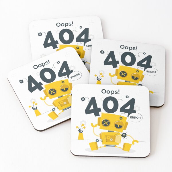 Item preview, Oops! 404 Error with Broken Robot Concept Illustration designed and sold by hjian8219.