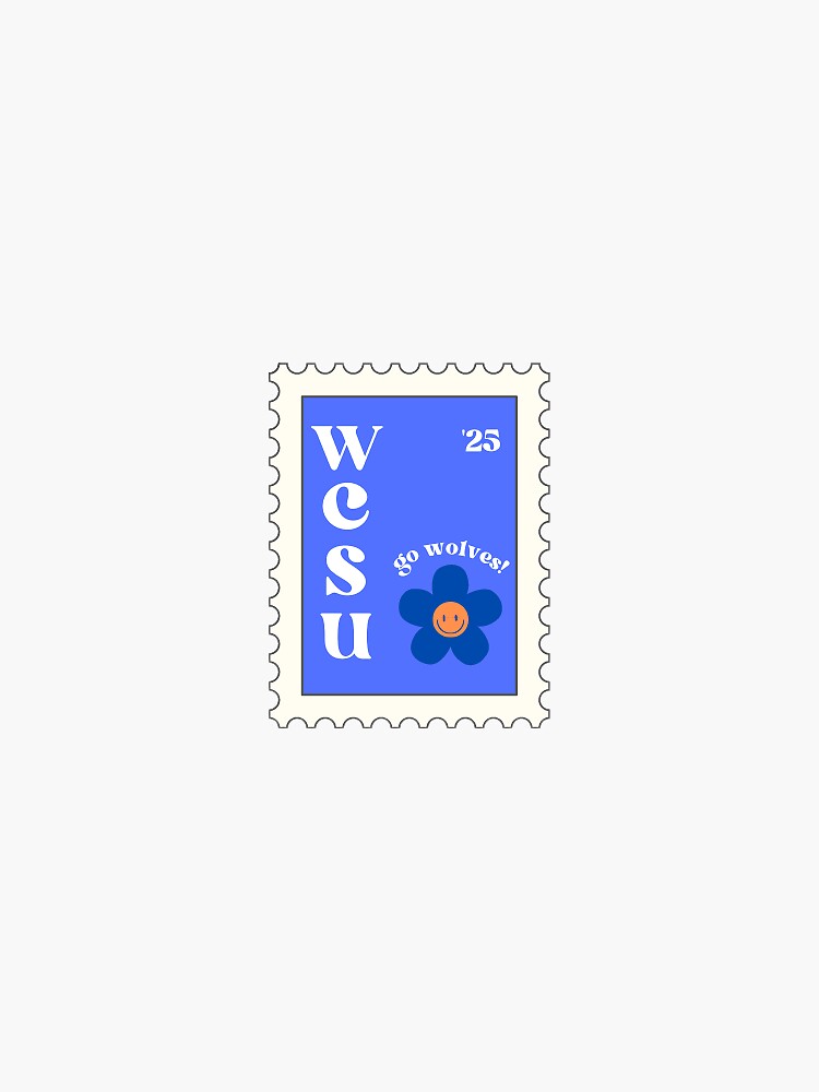 "c/o 2025 wcsu flower stamp sticker" Sticker for Sale by shannrupar